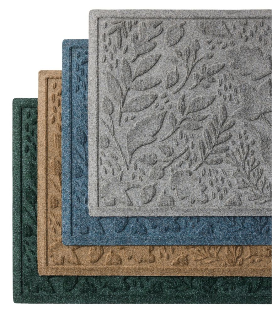 Everyspace Recycled Waterhog Doormat, Foliage, Bluestone, small image number 4