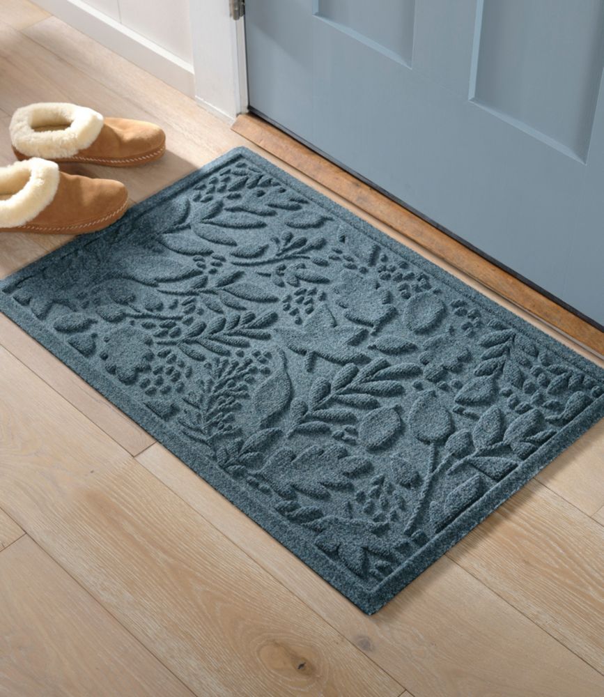 Everyspace Recycled Waterhog Doormat, Foliage, Bluestone, small image number 5