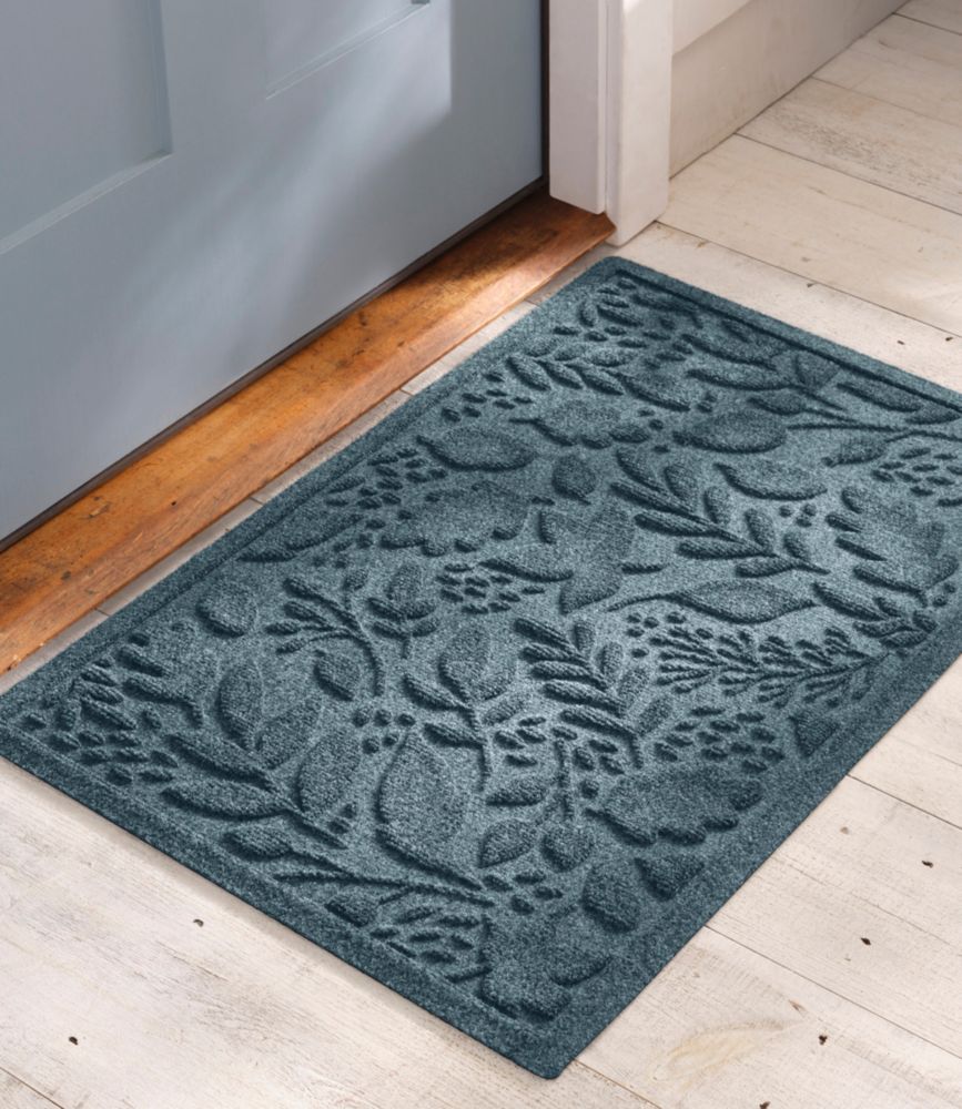 Everyspace Recycled Waterhog Doormat, Foliage, Bluestone, small image number 7