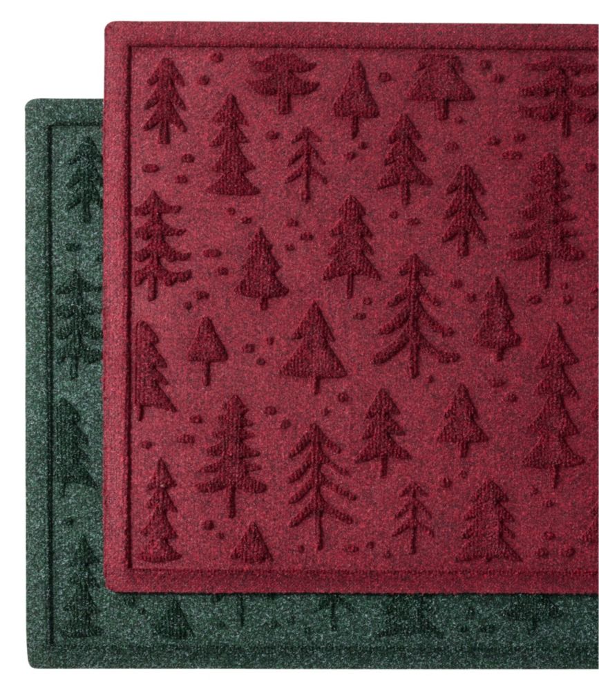 Everyspace Recycled Waterhog Doormat, Holiday Trees, Cranberry, small image number 4
