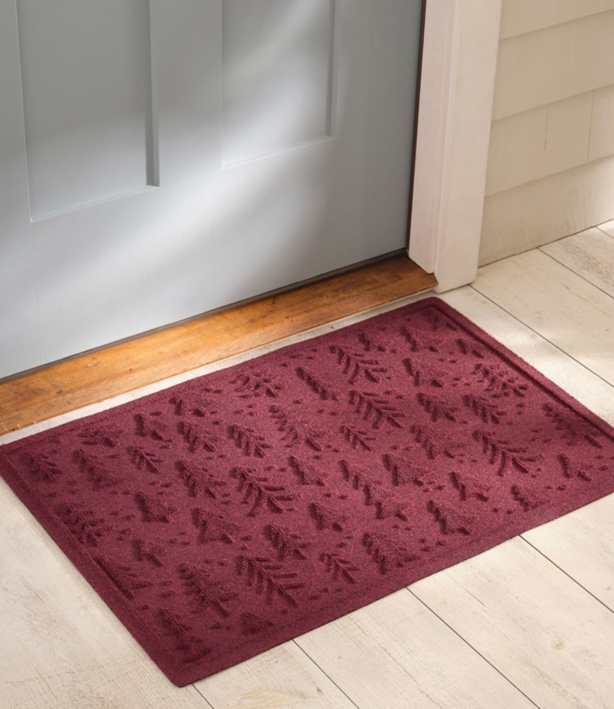 Everyspace Recycled Waterhog Doormat, Holiday Trees
