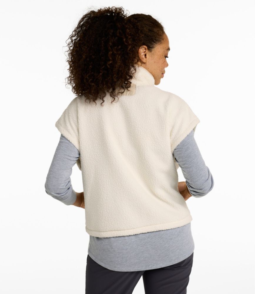 Women's Mountainside Fleece Snap Vest, Bone, small image number 3
