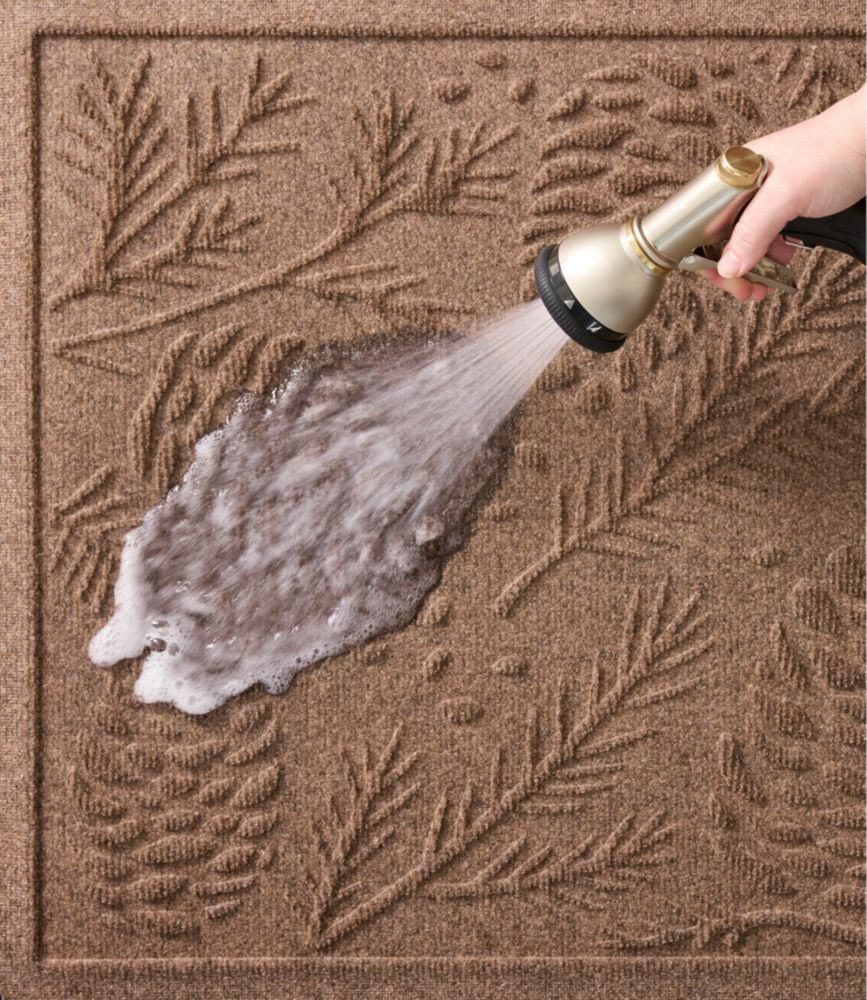 Everyspace Recycled Waterhog Doormat, Pine Cones, Bluestone, small image number 3