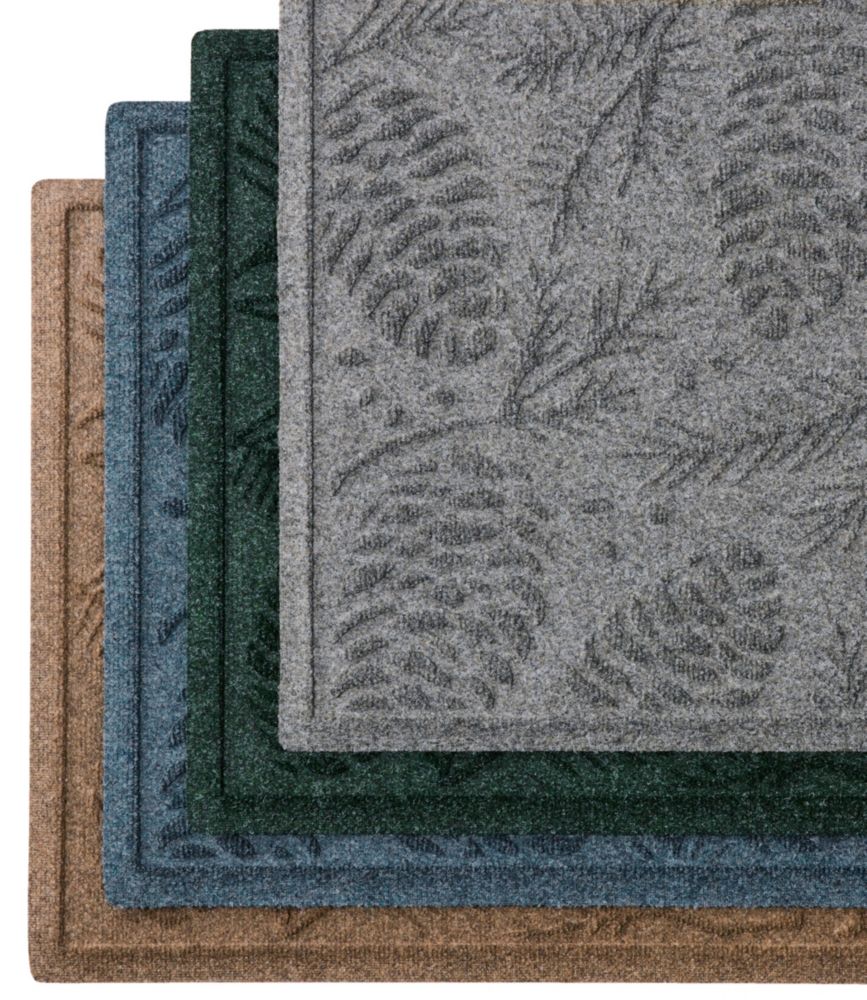 Everyspace Recycled Waterhog Doormat, Pine Cones, Bluestone, small image number 4