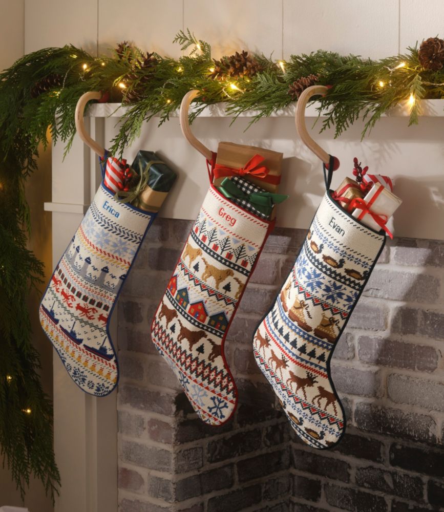 Needlepoint Fair Isle Stocking