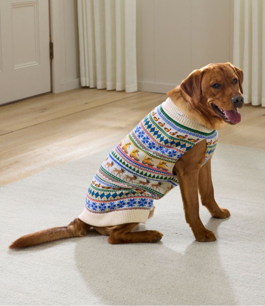 Novelty Dog Sweater, Fair Isle, New