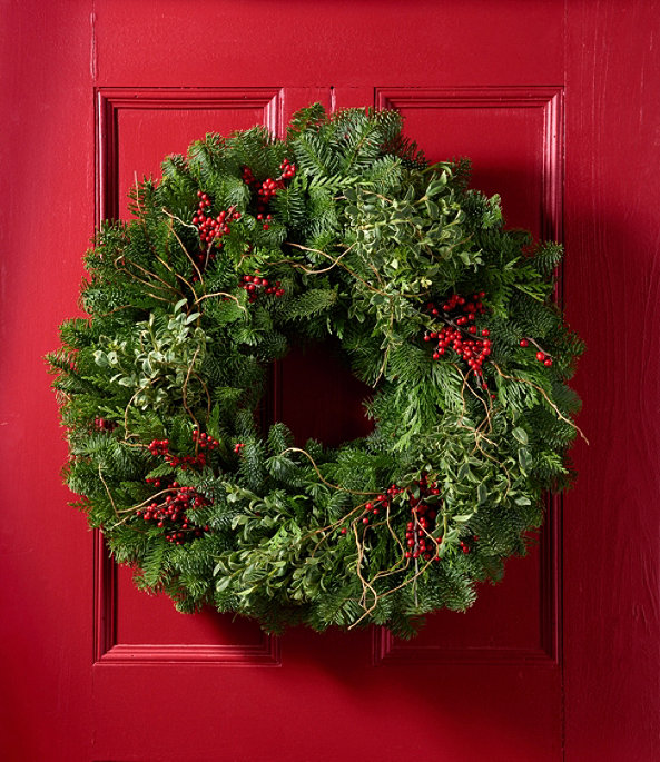 Winter Foliage Wreath 24", One Color, large image number 1