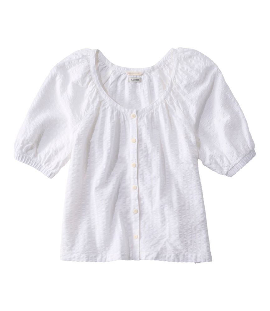 Women's Bean's Seacoast Seersucker Scoopneck Shirt