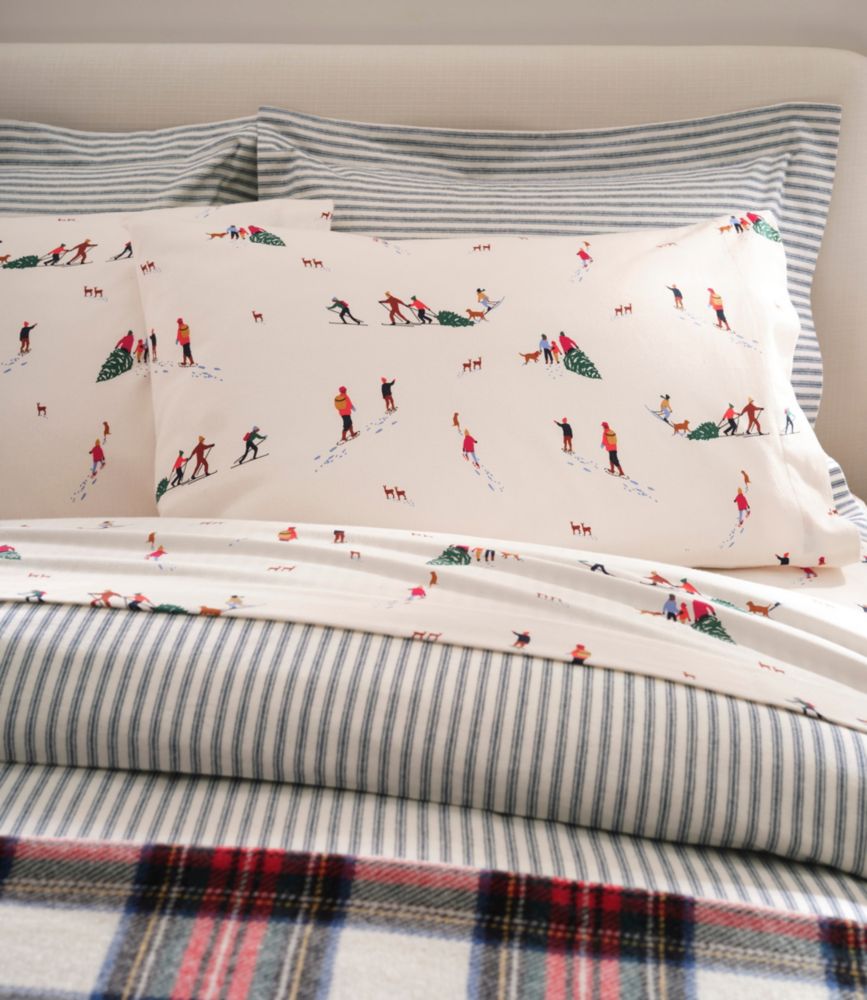 Holiday Heritage Flannel Sheet Set, Bone, small image number 2