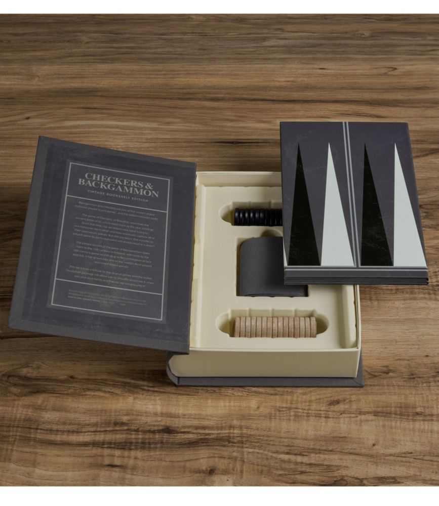 Backgammon/Checkers Vintage Bookshelf Game