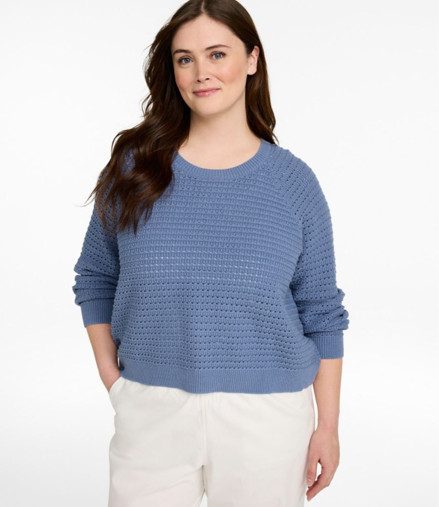 Women's Sunwashed Openwork Sweater