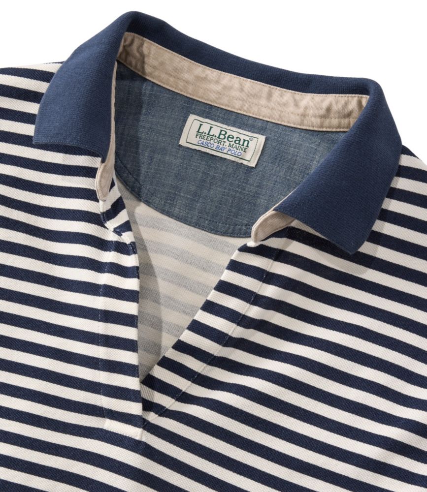 Women's Casco Bay Polo, Short-Sleeve Stripe, Cream/Vintage Rose, small image number 4