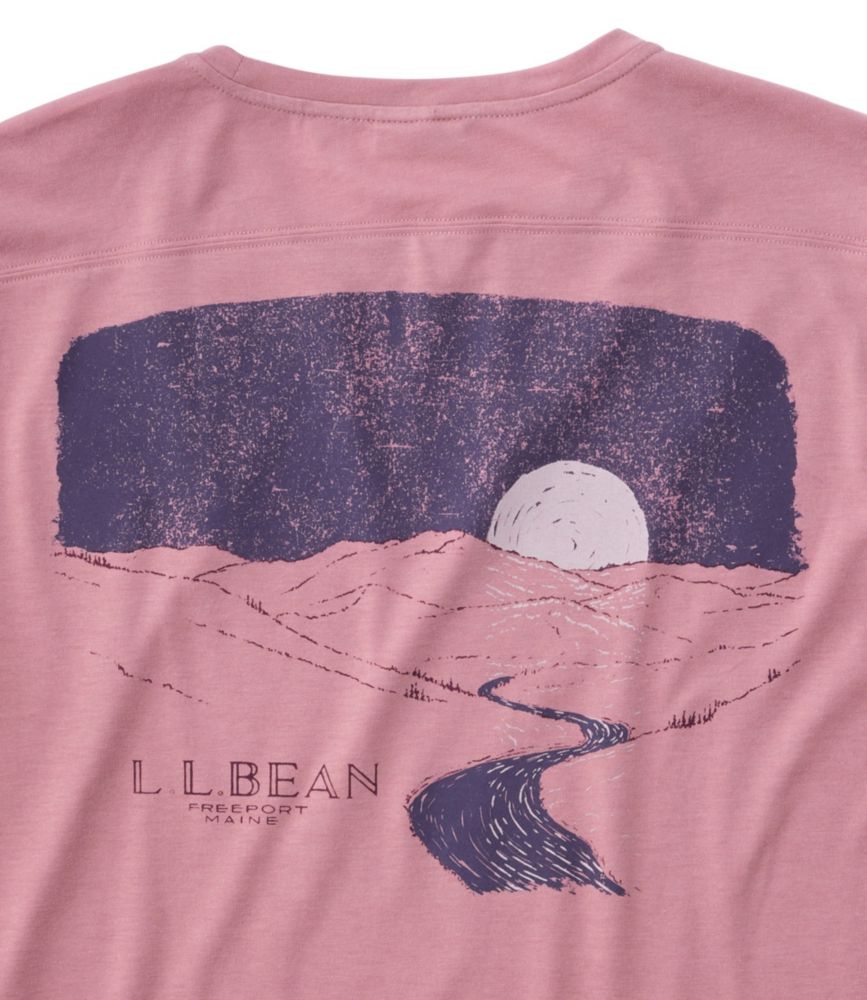 Women's Mountainside Crewneck Tee, Long-Sleeve Graphic, Light Gray Heather Valley Graphic, small image number 4