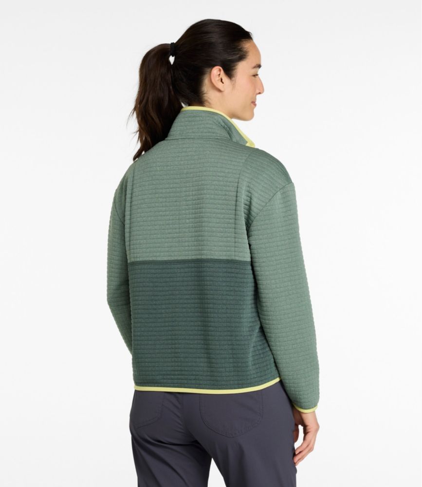 Women's Airlight Grid Pullover, Colorblock, Faded Sage/Deep Sea Green Heather, small image number 3