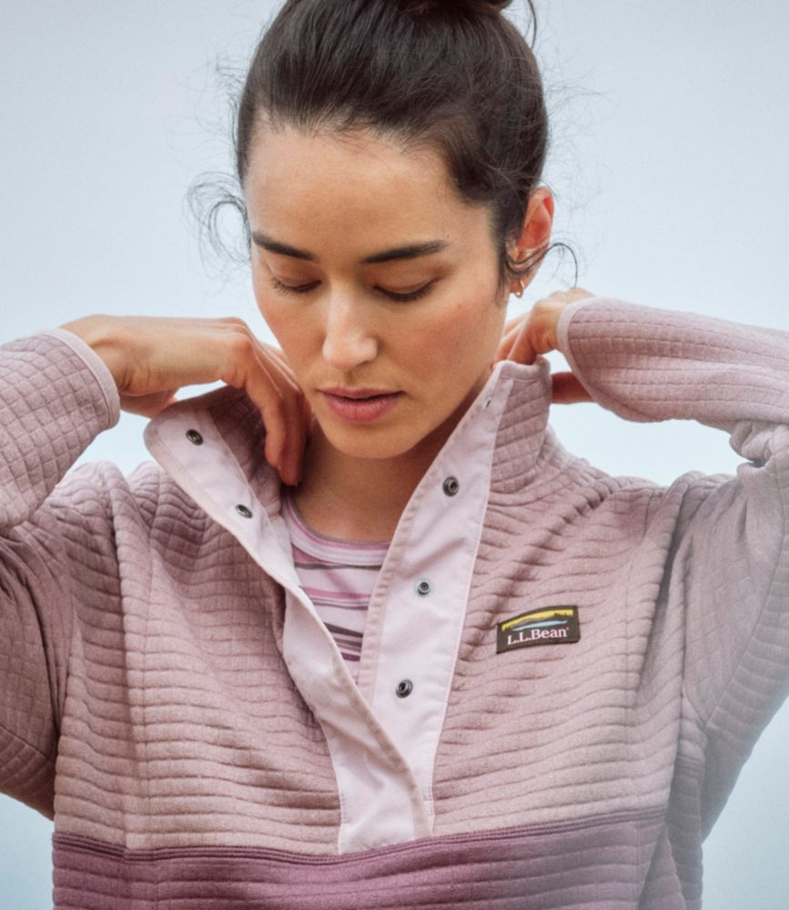 Women's Airlight Grid Pullover, Colorblock, Faded Sage/Deep Sea Green Heather, small image number 10
