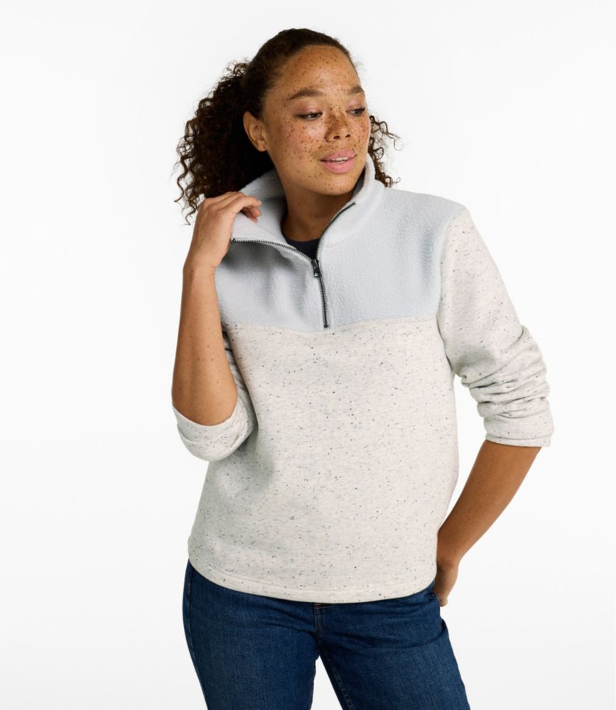 Women's Double L® Soft Donegal Sweatshirt, Quarter-Zip Novelty