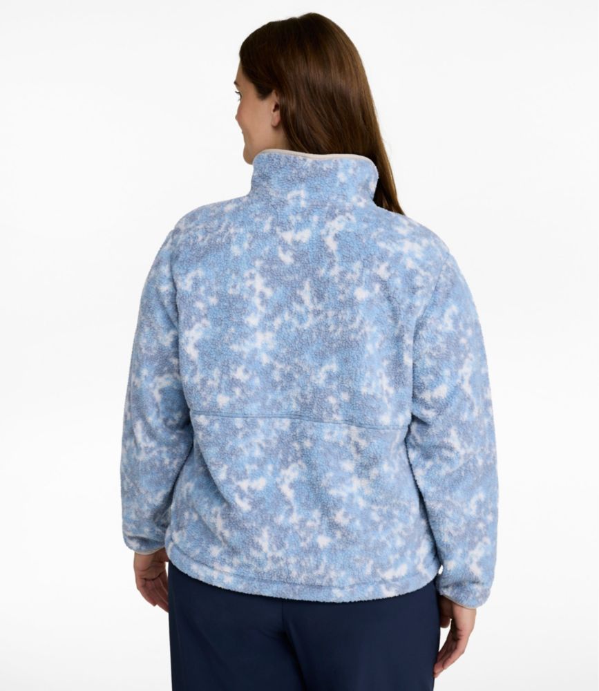 Women's Mountainside Fleece Ripstop Overlay Jacket, Print, Deep Blue Speckled Camo, small image number 3