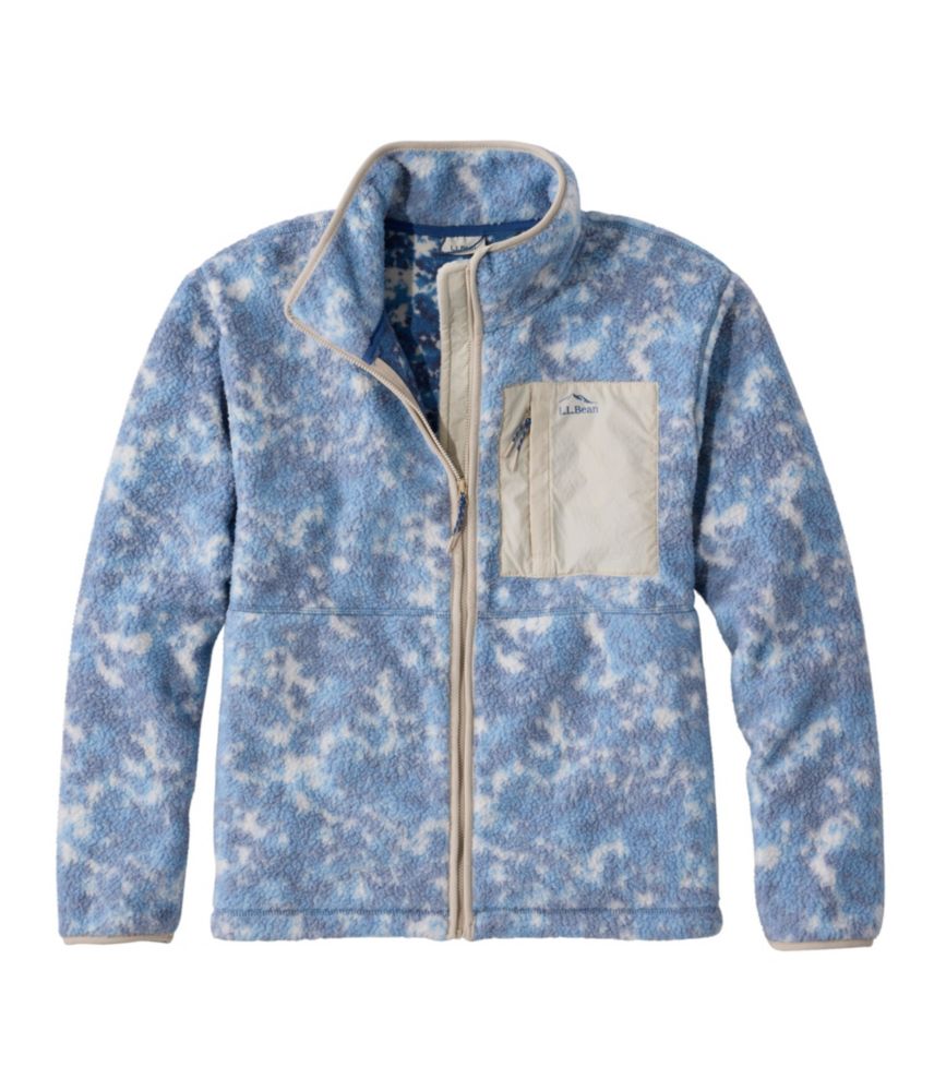 Women's Mountainside Fleece Ripstop Overlay Jacket, Print, Deep Blue Speckled Camo, small image number 1