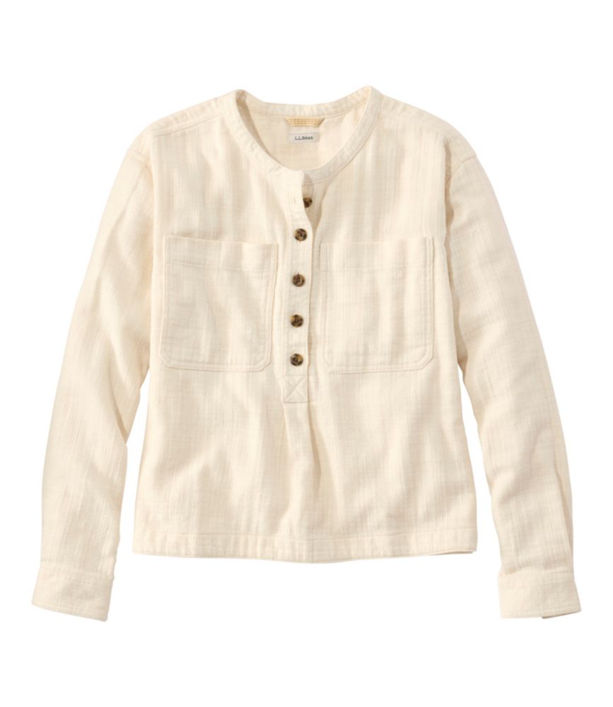 Women's 1912 Field Flannel Popover, Bone, small image number 1