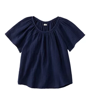 Women's Cloud Gauze Shirt, Short-Sleeve Scoopneck, New