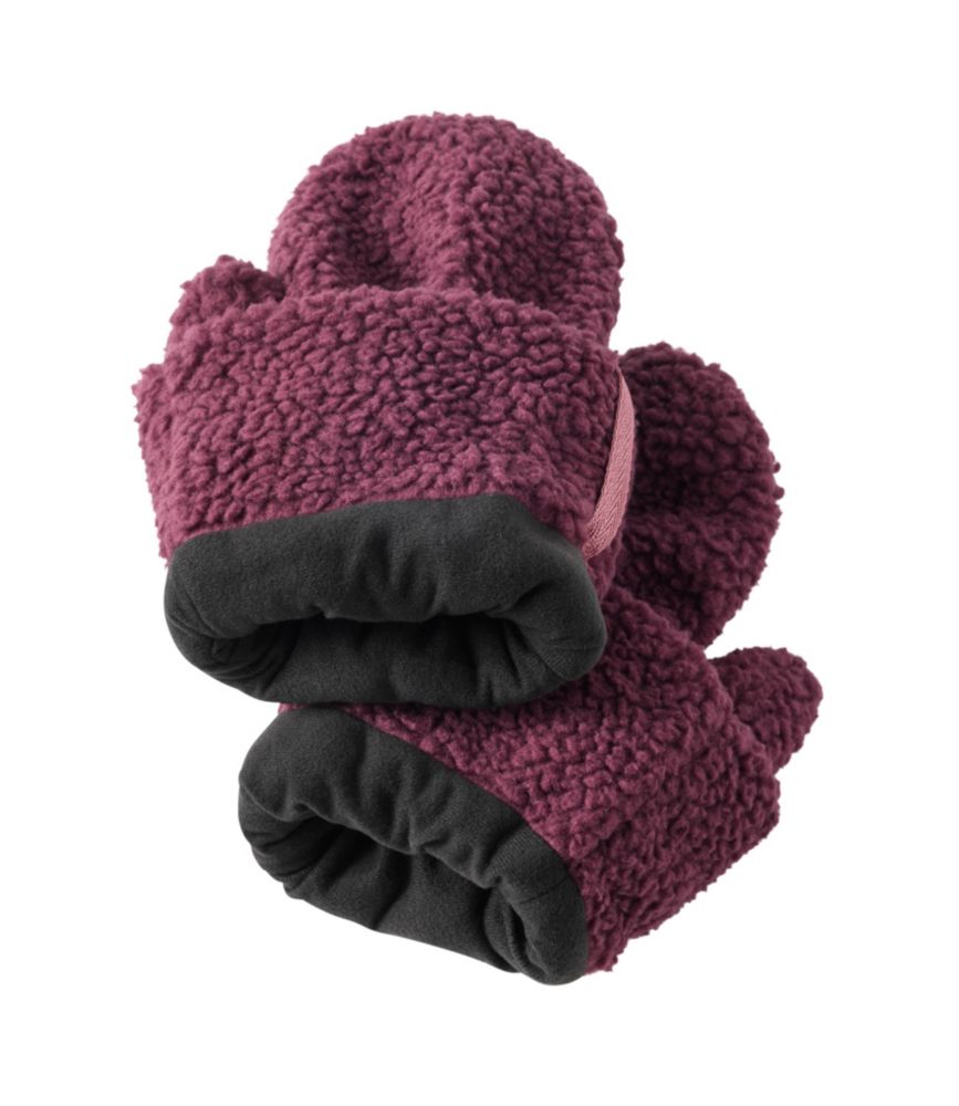 Women's Sherpa Fleece Mittens, Bone, small image number 3
