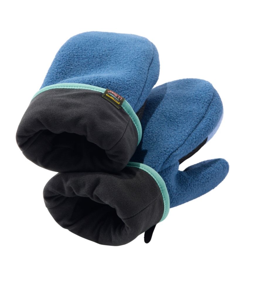 Adults' L.L.Bean Mountain Classic Fleece Mittens, Mariner Blue/Deep Lake, small image number 3