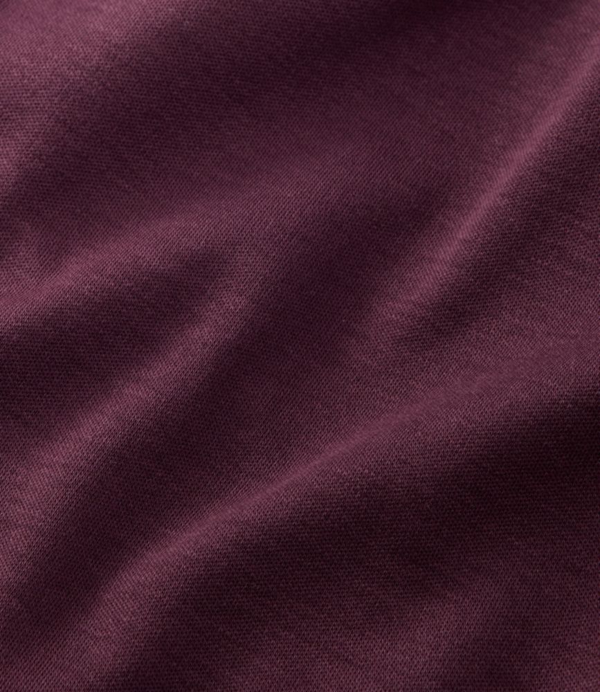 Women's Pima Cotton Tee, Long-Sleeve Open V-Neck, Deep Lake, small image number 4