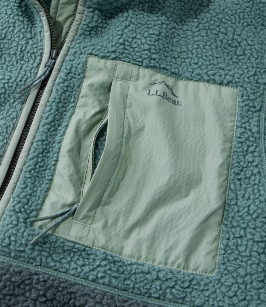 Women's Mountainside Fleece Ripstop Overlay Jacket, Colorblock, Deep Sea Green/Shadow Green, small image number 4