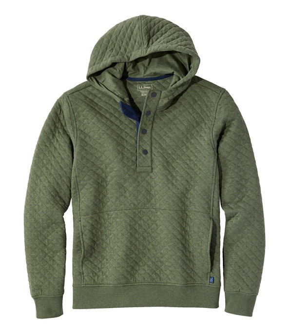 Bean's Quilted Snap Hoodie, Thyme Heather, large image number 0