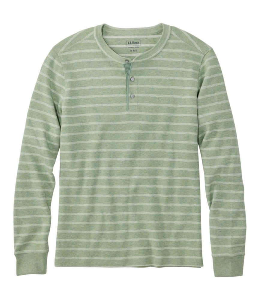 Men's Bean's Vintage Soft Knit Henley, Stripe