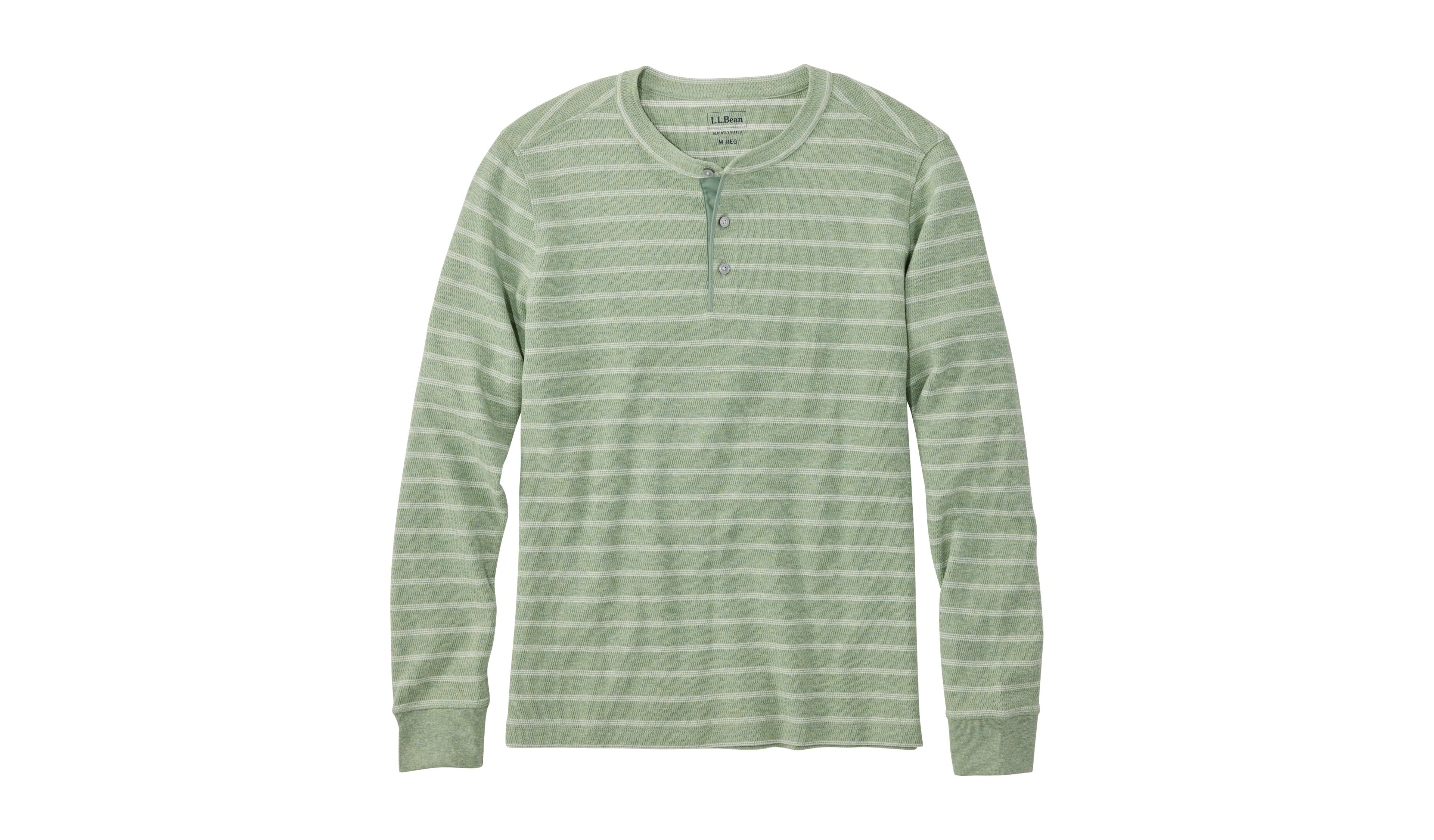 Men's Bean's Vintage Soft Knit Henley, Stripe