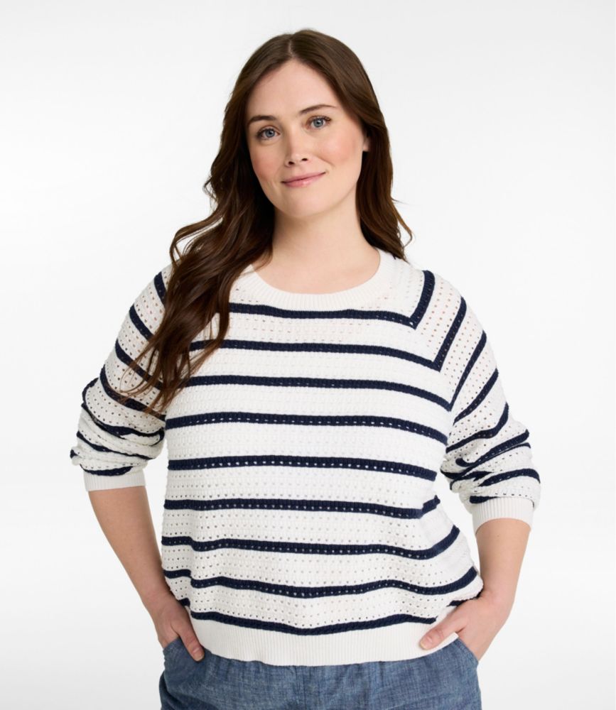 Women's Sunwashed Openwork Sweater