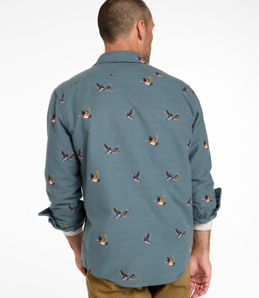 Men's 1933 Chamois Cloth Shirt, Slim Fit, Print, Brassy Olive Scenic, small image number 3