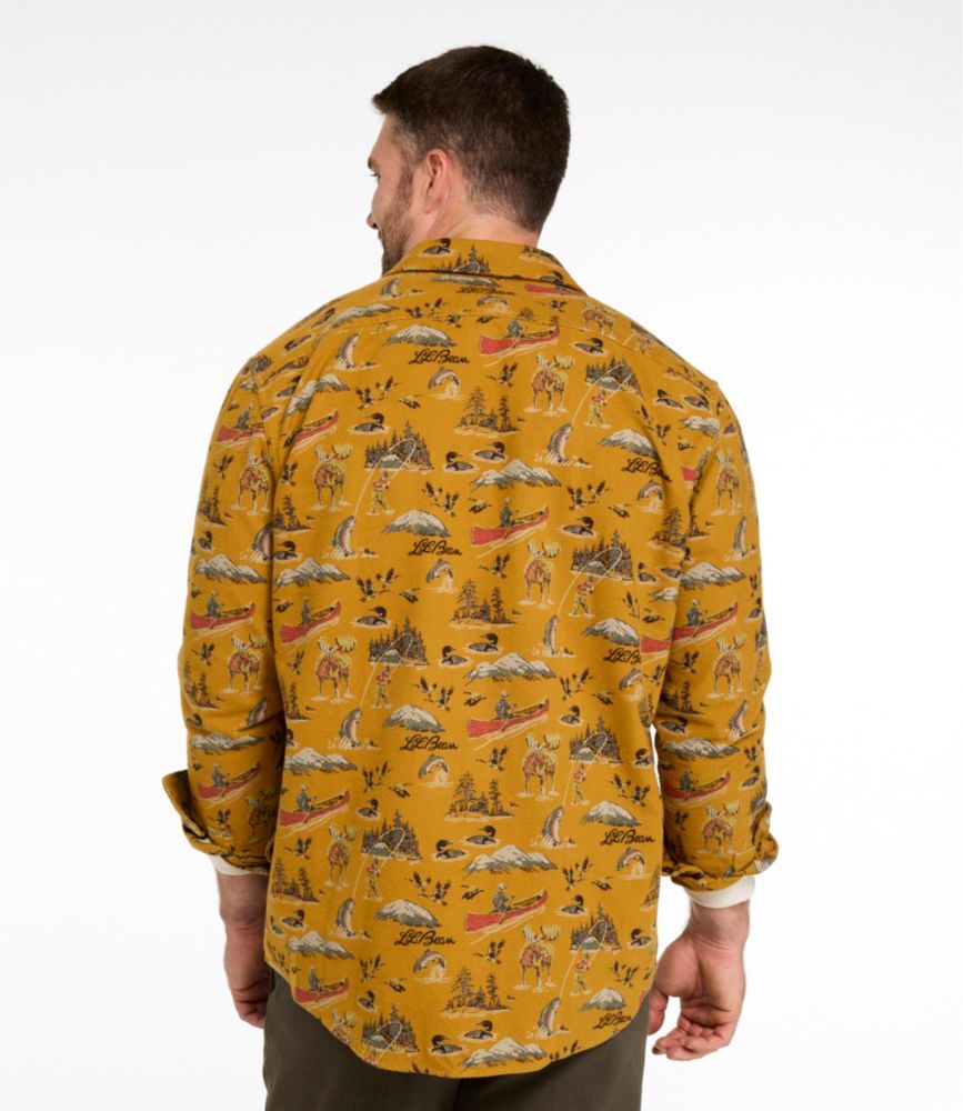 Men's 1933 Chamois Cloth Shirt, Slim Fit, Print, Brassy Olive Scenic, small image number 5