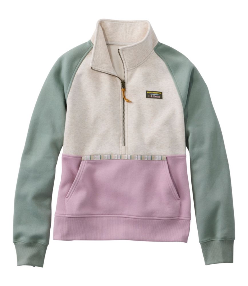 Women's Mountain Classic Sweatshirt, Half-Zip Colorblock