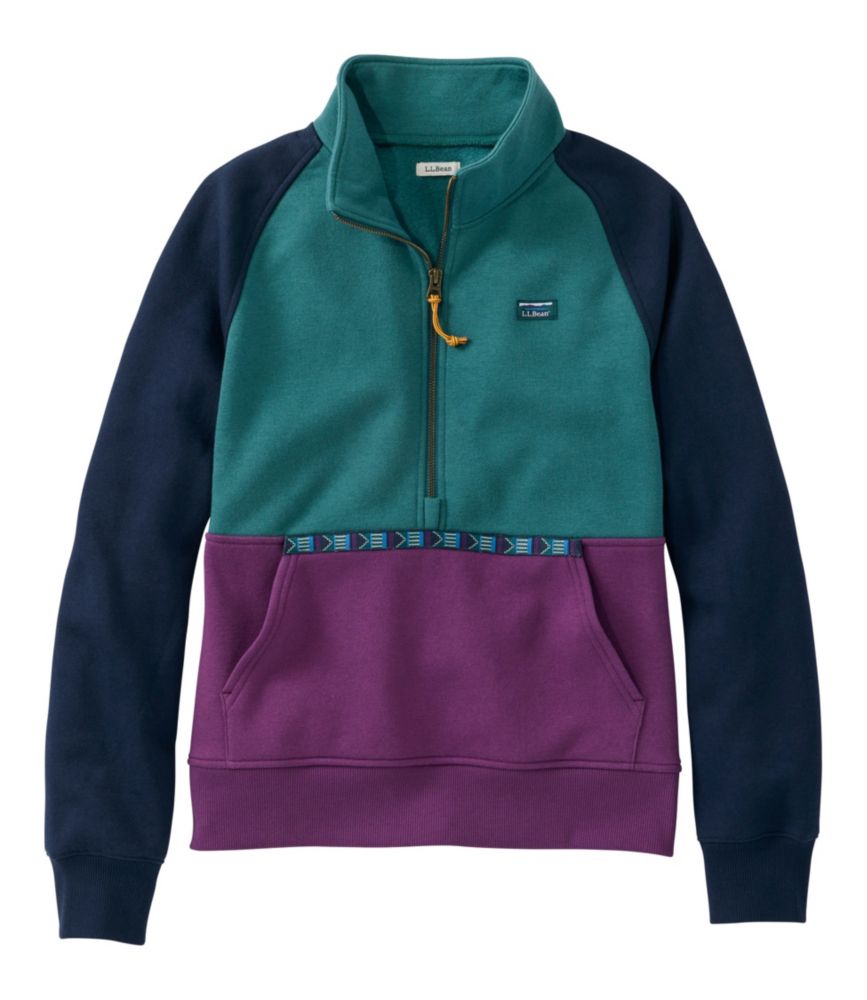 Women's Mountain Classic Sweatshirt, Half-Zip Colorblock