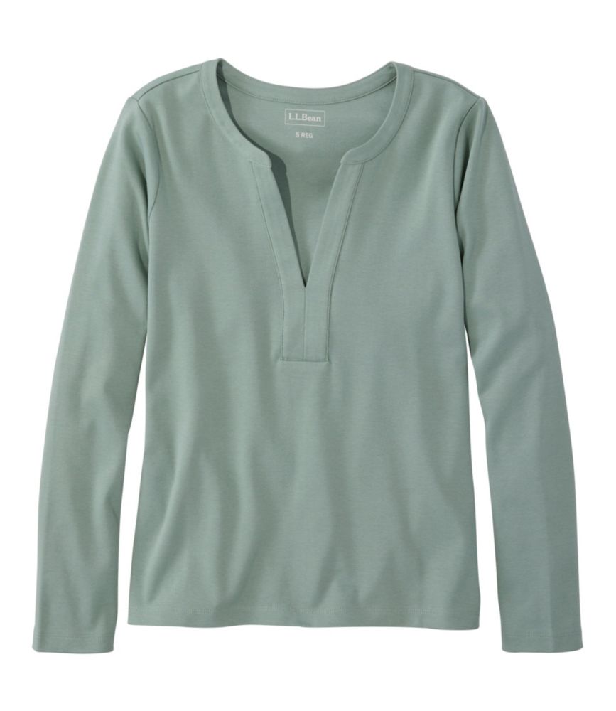 Women's L.L.Bean Tee, Long-Sleeve Splitneck