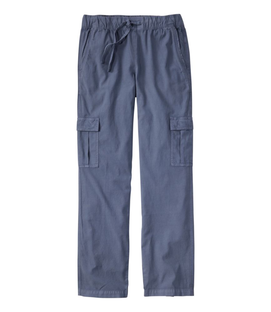 Women's Sunwashed Cotton-Blend Pull-On Pants, Mid-Rise Cargo