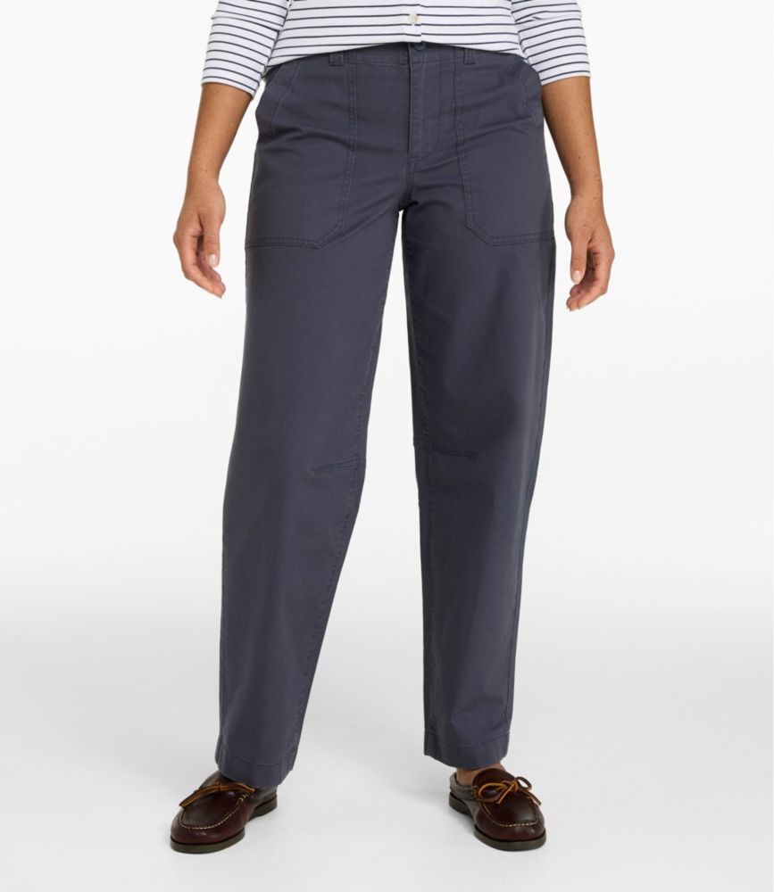 Women's 207 Vintage Cotton Canvas Pants, Mid-Rise Barrel-Leg