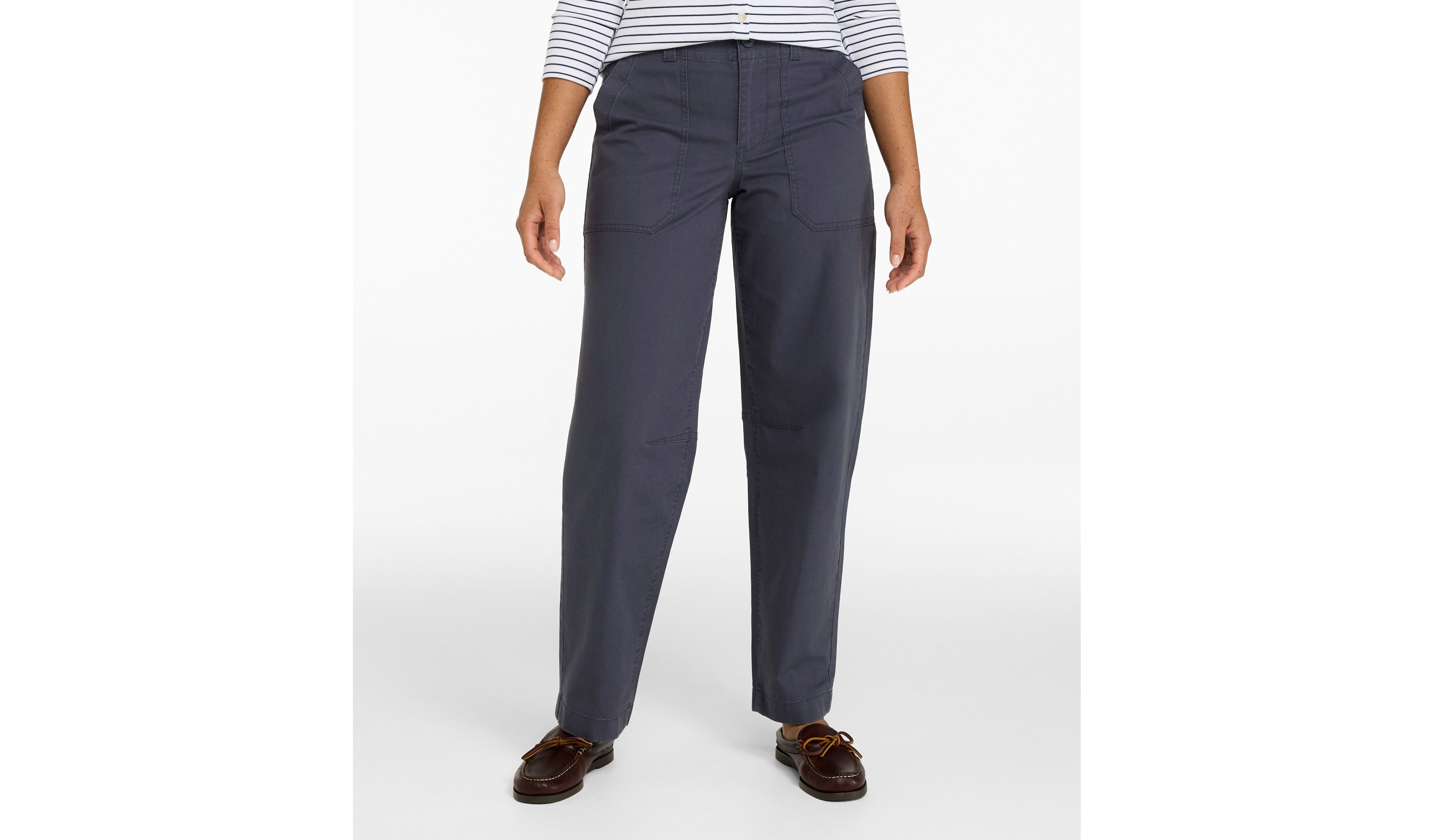 Women's 207 Vintage Cotton Canvas Pants, Mid-Rise Barrel-Leg