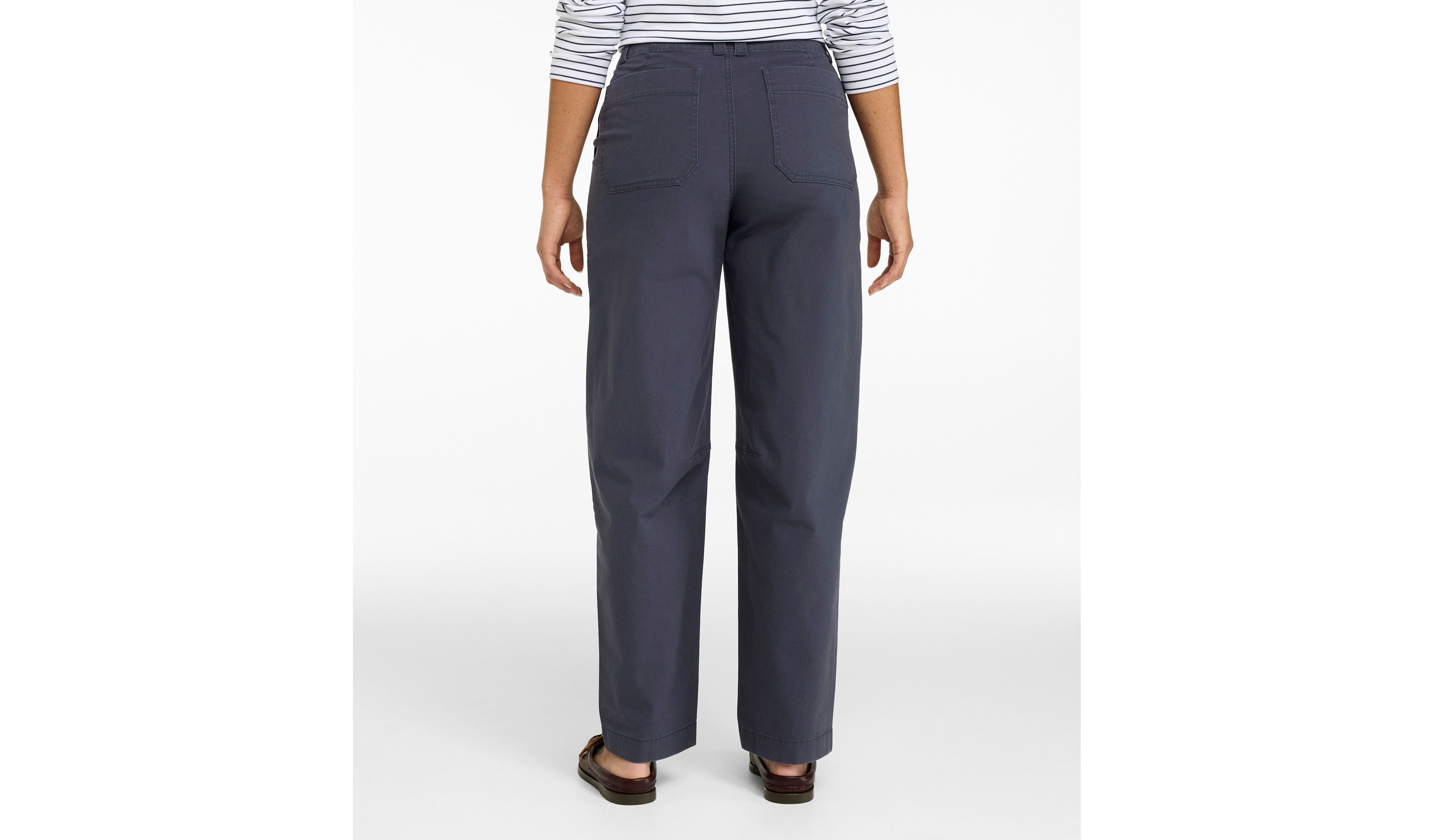 Women's 207 Vintage Cotton Canvas Pants, Mid-Rise Barrel-Leg