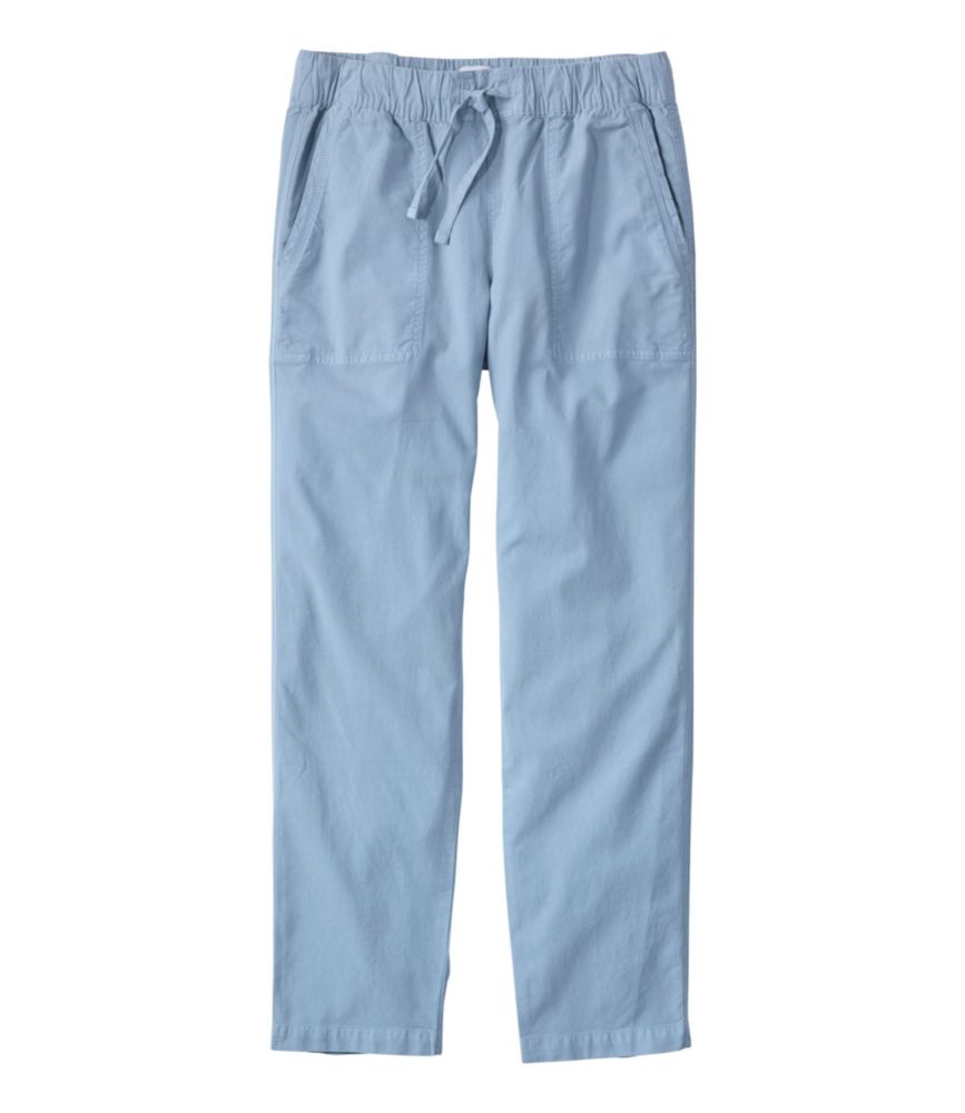 Women's Sunwashed Cotton-Blend Pull-On Pants, Mid-Rise Ankle