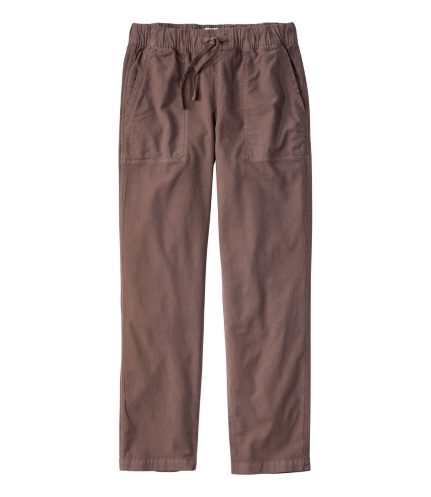 Women's Sunwashed Cotton-Blend Pull-On Pants, Mid-Rise Ankle