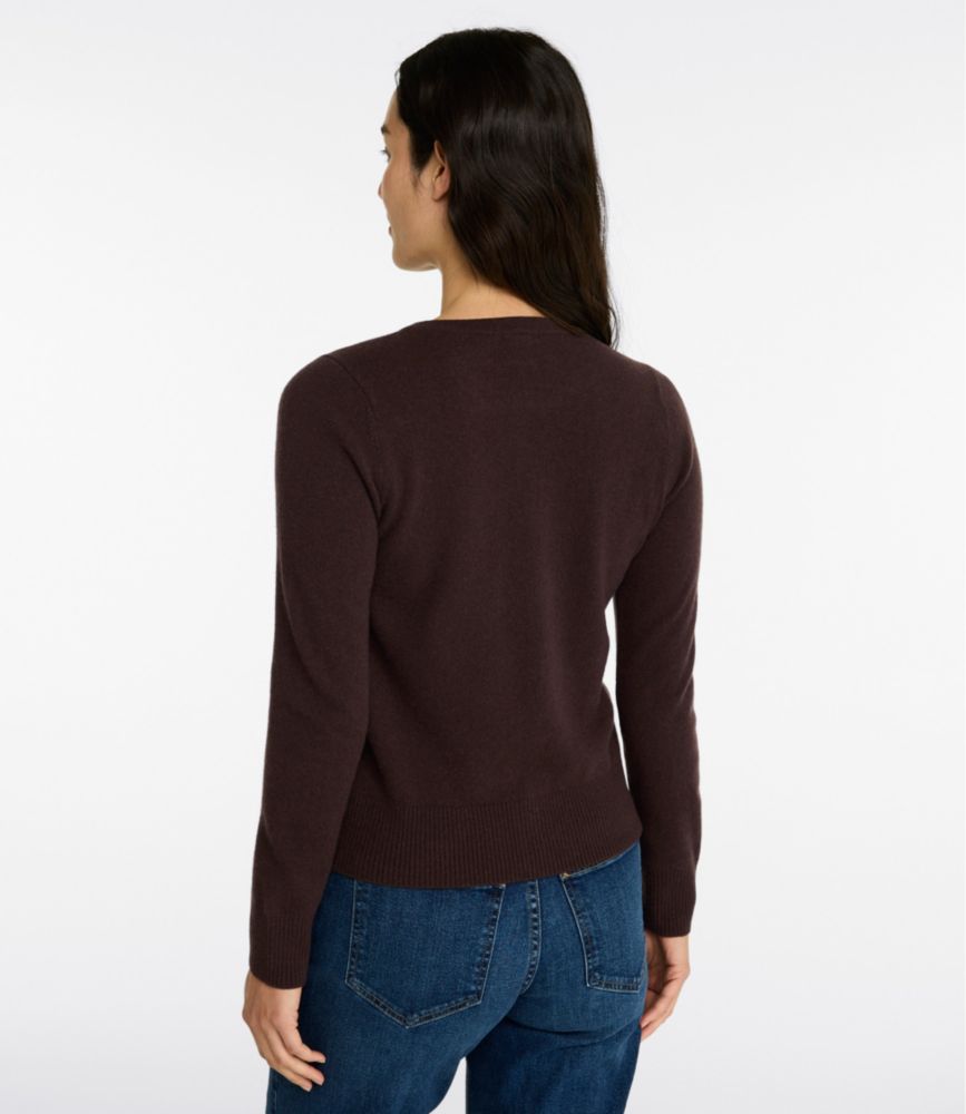 Women's Classic Cashmere Sweater, Button-Front Cardigan, Camel Heather, small image number 3