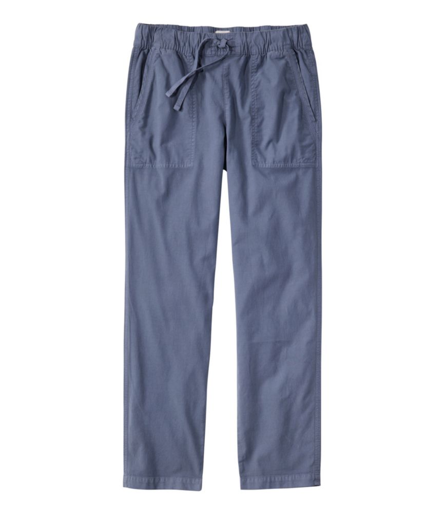 Women's Sunwashed Cotton-Blend Pull-On Pants, Mid-Rise Ankle