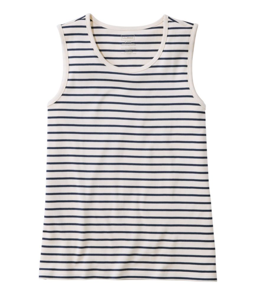 Women's Pima Cotton Tee, Shell Stripe