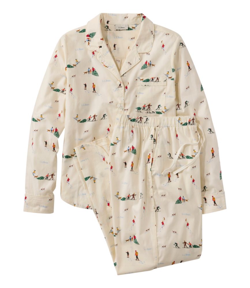 Women's Bean's Poplin Pajama Set