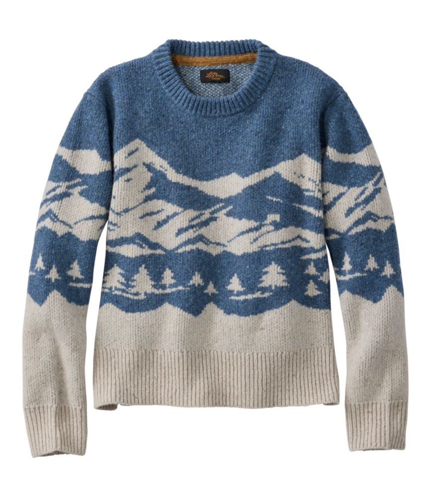 Women's Signature Wool-Blend Fisherman Sweater, Crewneck Novelty