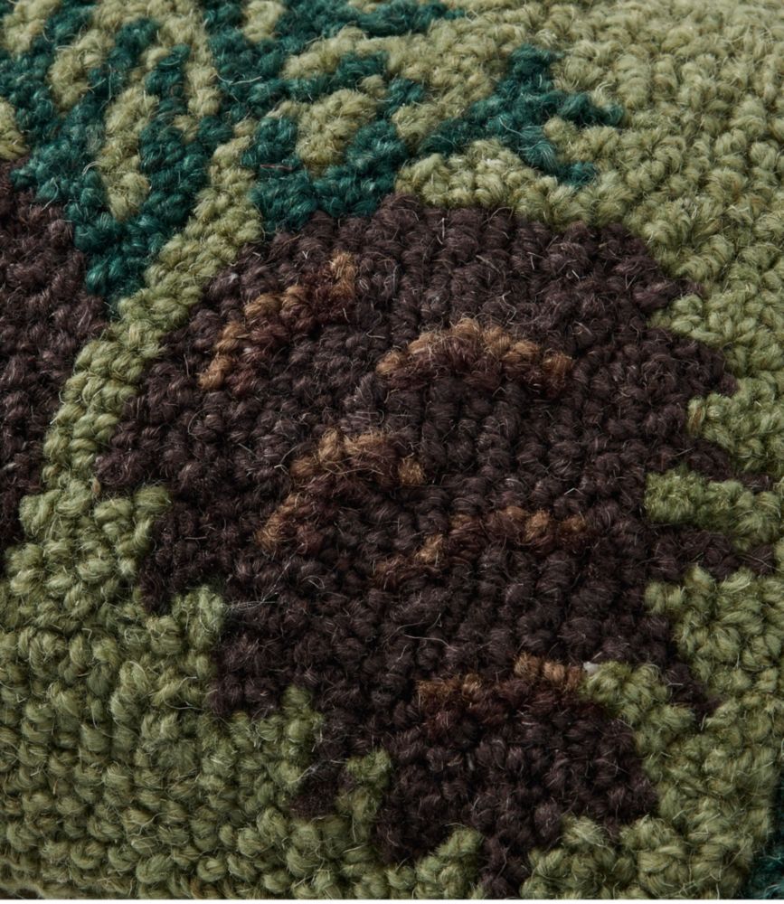 Wool Hooked Throw Pillow, Pinecone, 8" x 12"