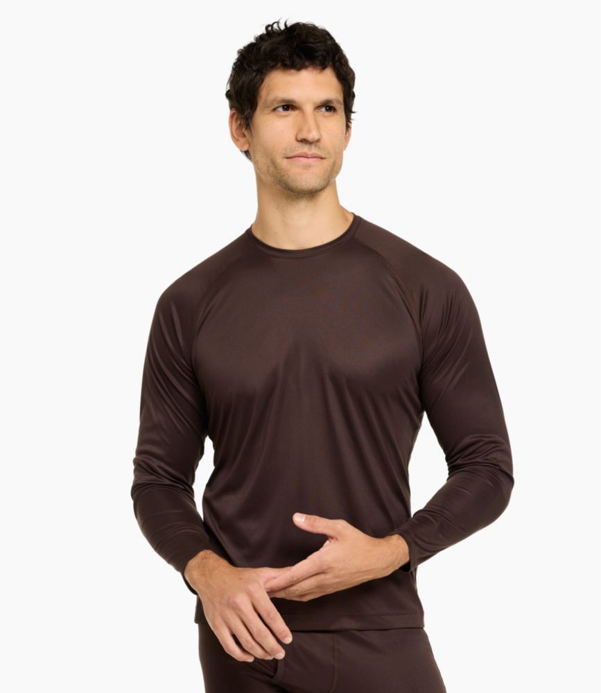 Men's L.L.Bean Synthetic Silk Base Layer Top, Long-Sleeve Crew